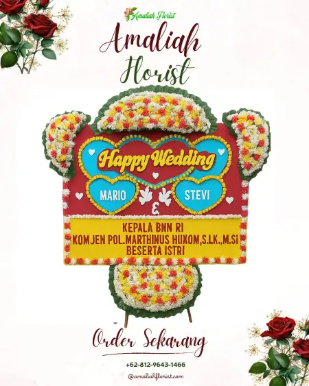 Papan Bunga Pernikahan Jatirokeh